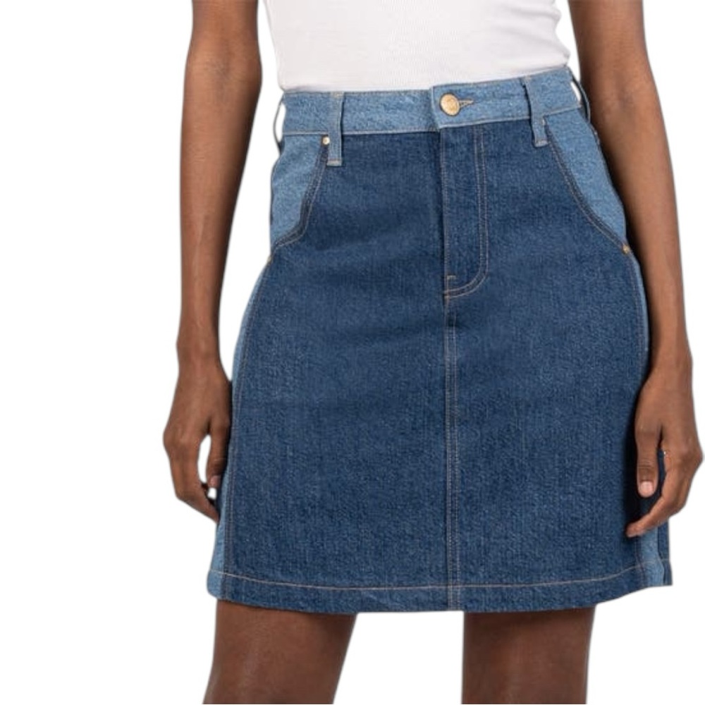NWT Kut from the Kloth Two-Tone Denim Mini Skirt | High Rise A-Line Sizes 00–16